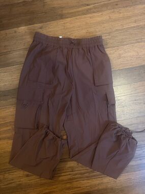 Fabletics Chocolate Brown Cargo Joggers